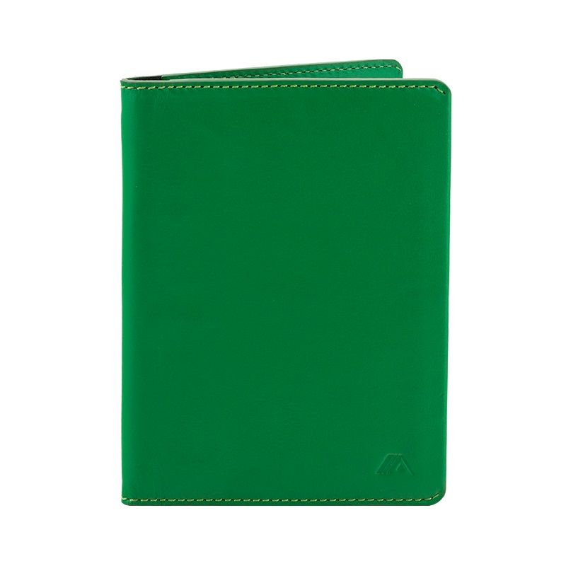 A-SLIM Leather Passport Holder Hoshi - Green
